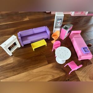 Colorful Barbie Dreamhouse Furniture Set